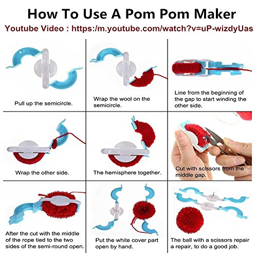 6 Maker+Pom+pom+Weaver+Needle+Knitting