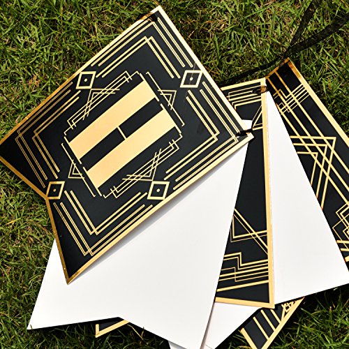 Wernnsai 1920s Happy Birthday Bunting Banner Roaring 20s Import