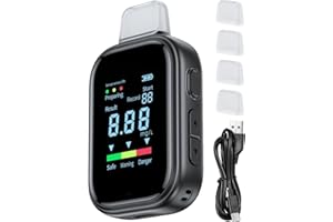 Breath-Alyser Alcohol Tester, With Quick And Reliable Results, 7.93x4.64cm, D-Ual Sensor Digital Breath-Alyzer With Lcd Displ