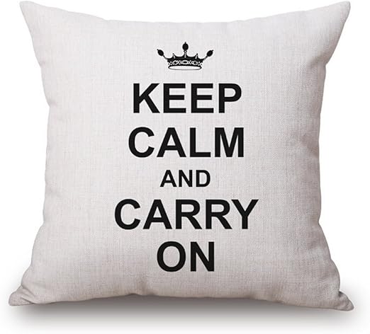 Amazon Com Wendana Throw Pillow Covers Keep Calm And Carry On