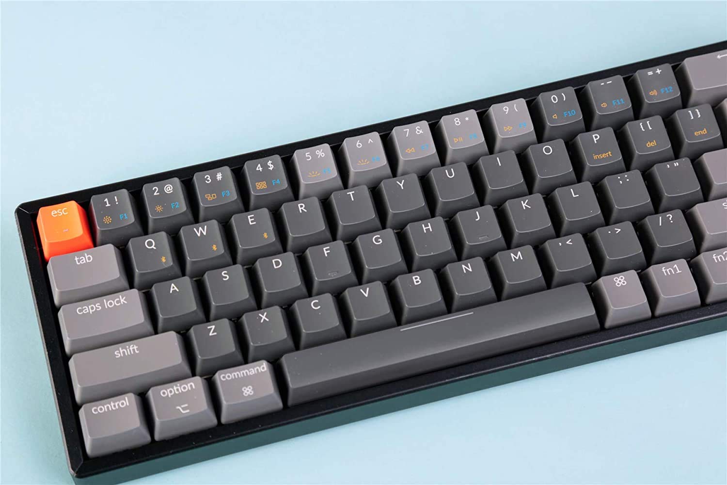 Keychron K6 Hot Swappable Wireless Bluetooth 5.1/Wired Mechanical Gaming Keyboard, 65% Compact 68-Key RGB LED Backlit N-Key Rollover, Aluminum Frame for Mac Windows Gateron G Pro Brown Switch