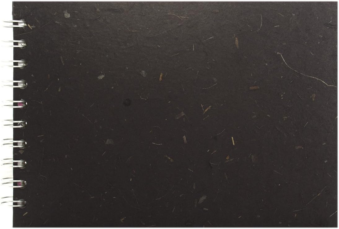 Pink Pig A5 Landscape Sketchbook, Ebony