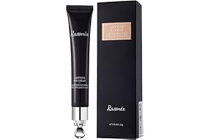 RAZONIX Caffeine Eye Cream for Bags Puffiness: Under Eye Treatment for Dark Circles Puffy Eyes with Eye Roller