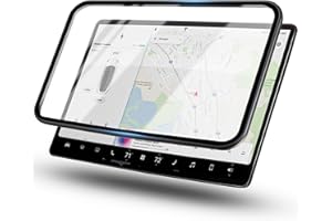 KUYUBMINYR Screen Protector for Tesla Model Y/3, 15 Inch 9H Tempered Glass Screen Protector, Tesla Accessories for Tesla Model Y (2024-2020) Tesla Model 3 (2023-2017), One-Second Installation - Dark Gray