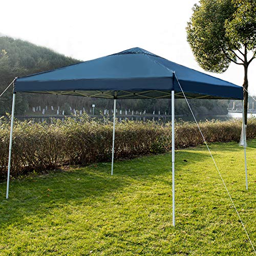 Sundale Outdoor 10 x 10 FT Heavy Duty Pop Up Canopy Waterproof UV-Protected Gazebo Portable Instant Shade Folding Shelter Patio Wedding Party Tent with Wheeled Carrying Bag, Navy Blue