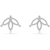 Boma Jewelry Sterling Silver Lotus Flower Stud Earrings