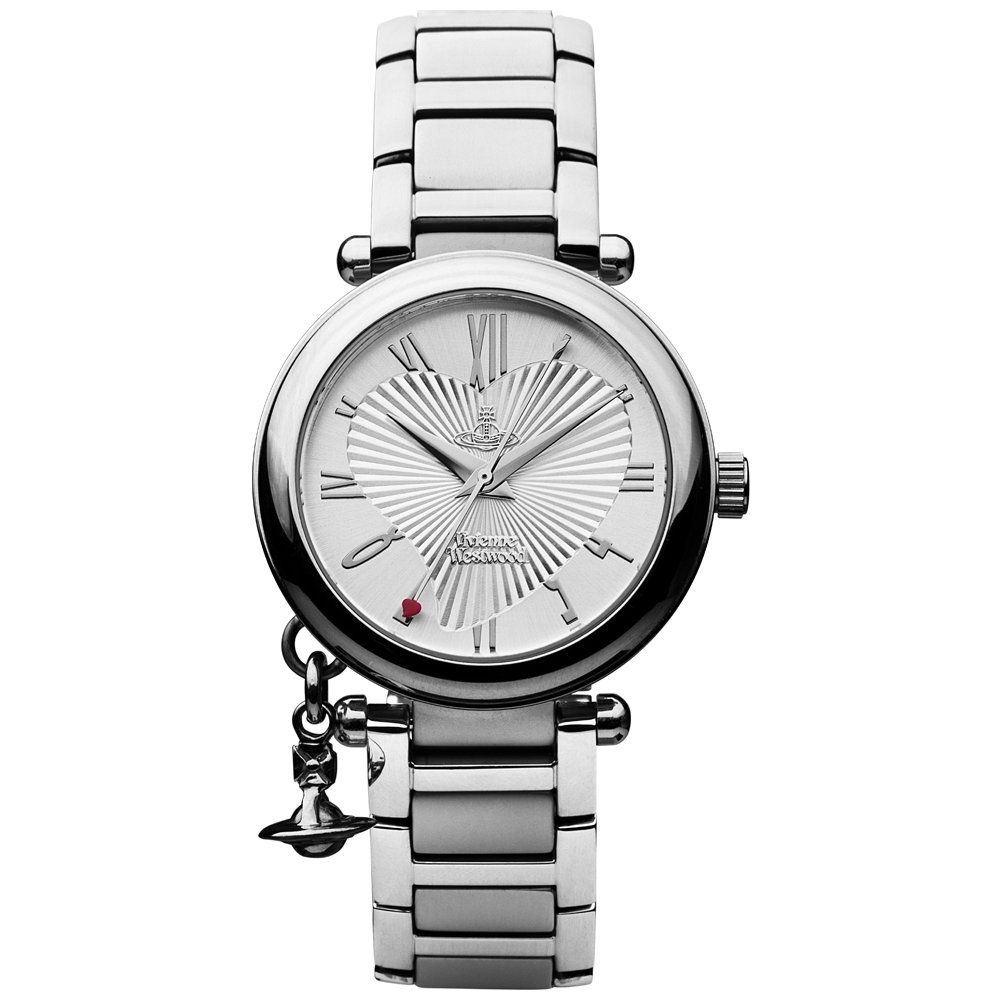 Vivienne Westwood Women's Orb Quartz Watch with Silver Dial Analogue Display and Stainless Steel Bracelet