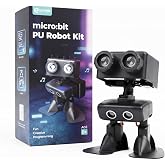 ELECFREAKS microbit PU Robot Kit with 2 Micro:bit Board, Programming Starter Kit for makecode, Smart Rhythm Interaction, Compatible with Building Block, microbit Joystick Control