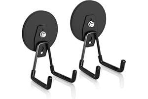ENUODA Strong Magnetic Hooks Heavy Duty 2 Pack Garage Hooks Heavy Duty Magnet Utility Hooks for Hanging Yard Tools Extension Hose Power Tools Workshop Organization Outdoor Indoor（D88,40Lbs）