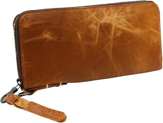 Amazon ソラチナ Sw 長財布 本馬革 Riri社製ジッパー ホース メンズ キャメル Solatina ソラチナ 財布