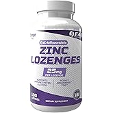 EAS Zinc Lozenges | Highly Absorbable with No Fillers or Additives | Supports Immune Function | Gluten Free, Non GMO | 100 Lozenges (Orange Flavor)