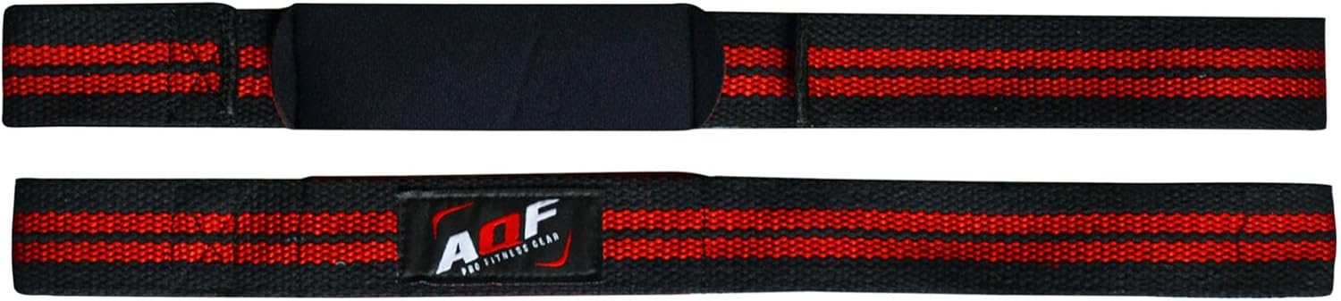 AQF Weight Lifting Straps, 100% Cotton Gym Wrist Straps, 60CM Heavy Duty Lifting Straps with 5MM Neoprene Padding - Image 4