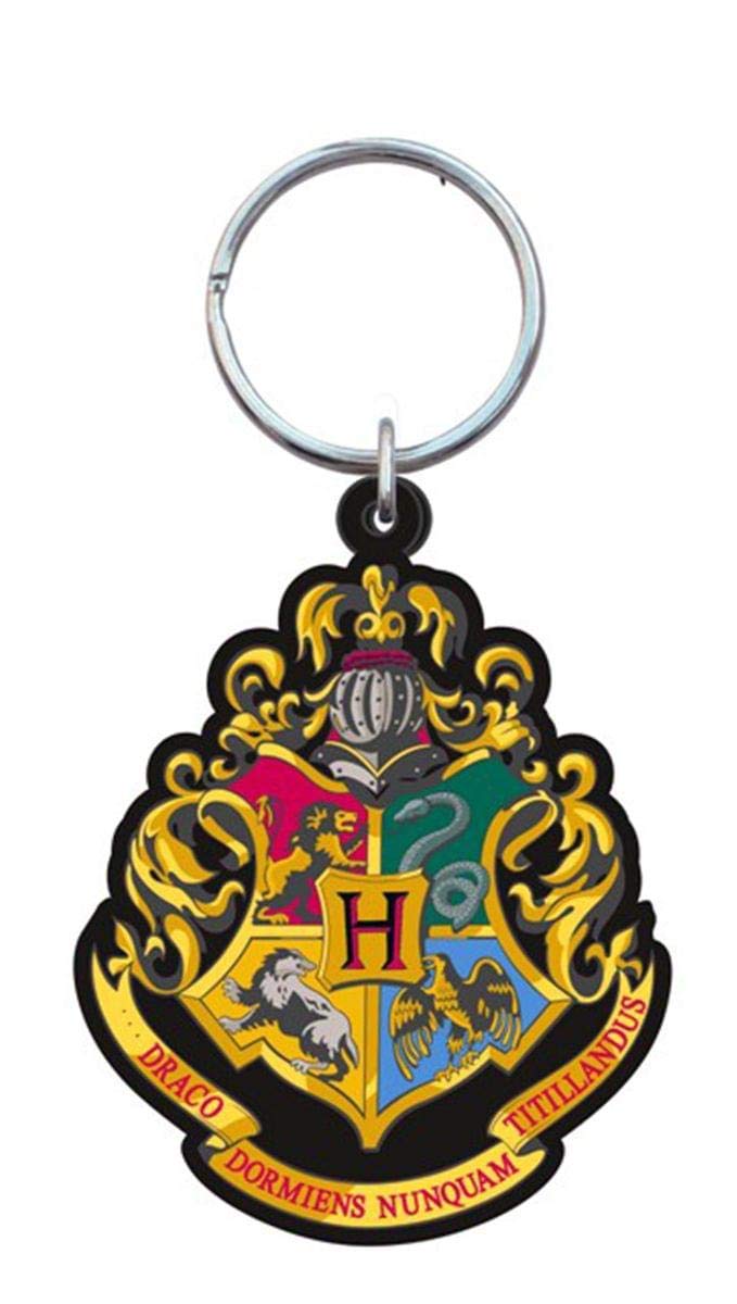 Harry Potter Hogwarts School Crest Rubber Keychain