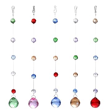 Amazon De Supvox 5 Stucke Perlen Vorhang Bunte Diamanten
