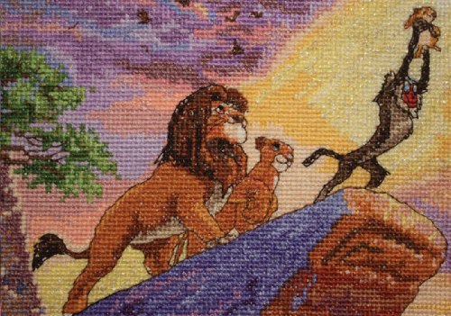 MCG Textiles Disney Dreams Collection By Thomas Kinkade  The Lion King, Vignette 5x7  18 Count