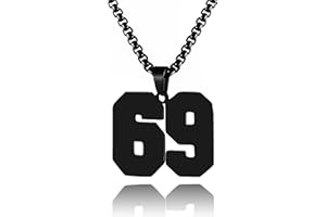 HSWYFCJY Gold Number Necklace for Men,Stainless Steel Athletes Number Chain Charm Pendant Personalized Sports Jewelry for Boy Basketball Baseball Football Ice Hockey