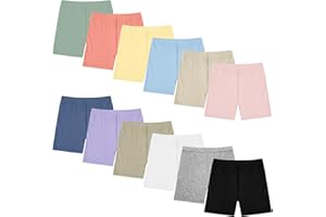 Boyiee 12 Pack Girls Shorts Toddler Bike Shorts Dance Gymnastics Yoga Safety Active Under Dress Pants