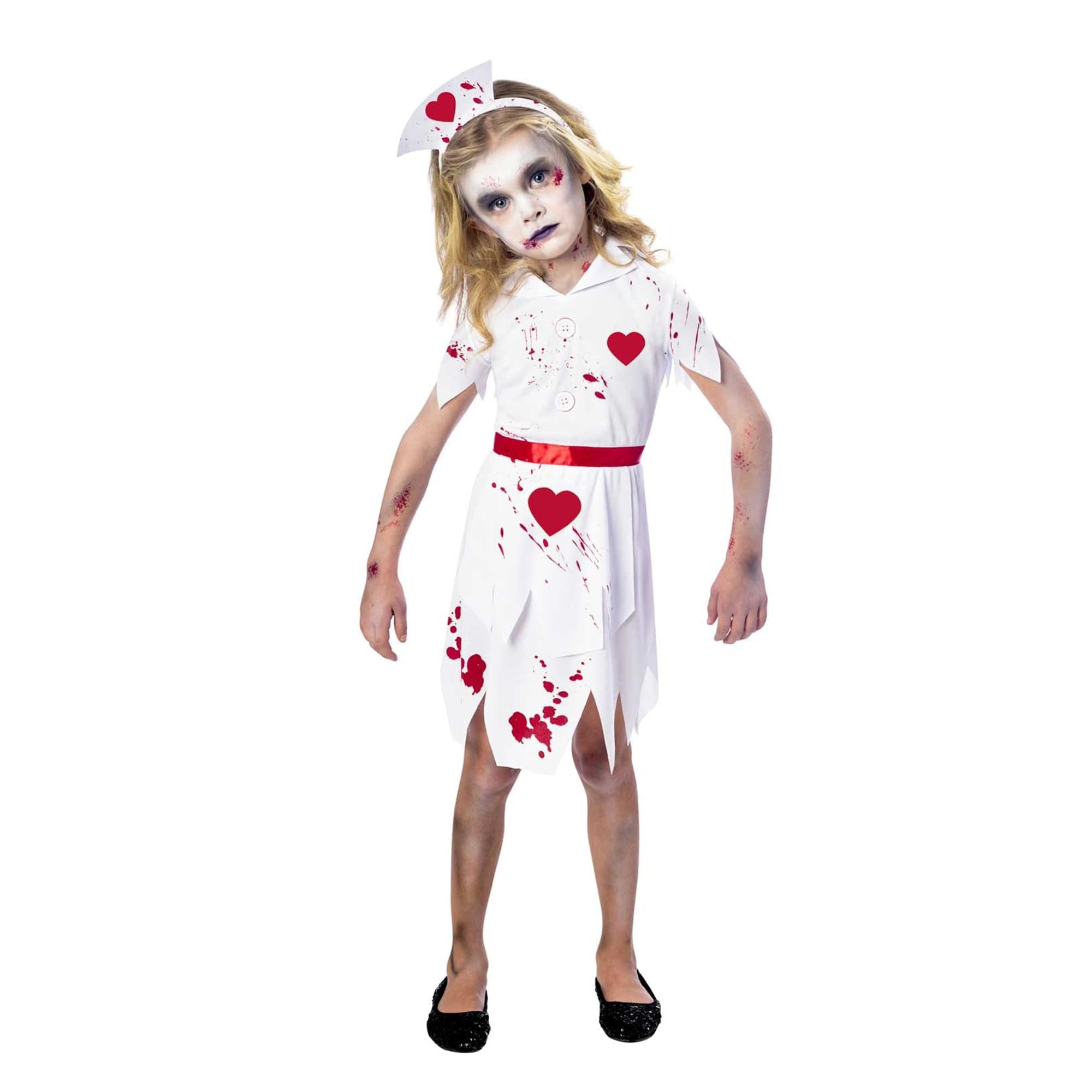 amscan 9902681 Child Girls Zombie Nurse Jumpsuit Boys Halloween Fancy Dress Costume Age: 5-6 Years