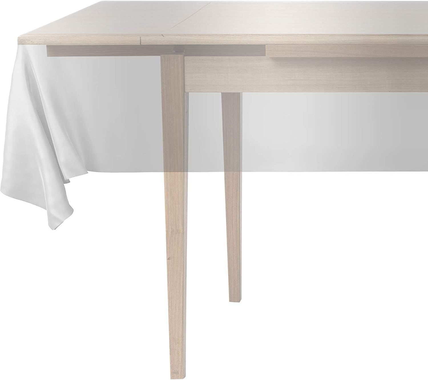 DecorRack 54”x72” Oblong Tablecloth Protector, Crystal Clear Vinyl, Durable Heavy-Duty Plastic Table Cover Protector Pad, Double-Stitched Edges, Transparent Table Top Cover (1 Pack): Furniture & Decor