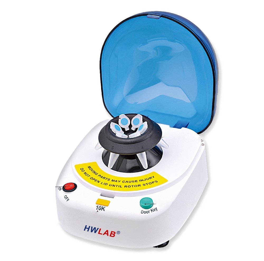 HWLAB 4K Mini Desktop Centrifuge 4, 000rpm Fixed Speed, 1700xg RCF