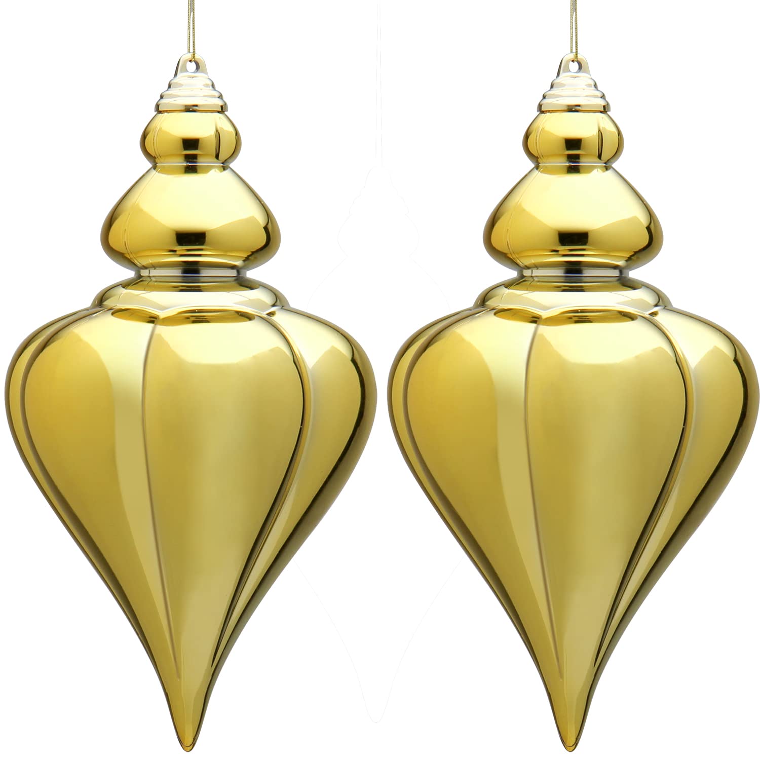 Briful 23CM Large Christmas Baubles - Shatterproof Christmas Tree Decorations, Gold Baubles Hanging Ornaments for Holiday Festival Xmas Decor