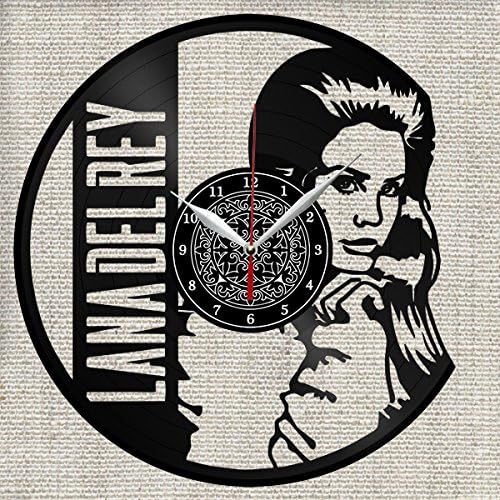 Lana Del Rey Vinyl Record Wall Clock Decor Fan Art Handmade Unique Design Original Gift