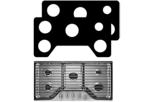 QFRENETALL 2 Pcs Ultra Thin 0.3mm Stove Top Protectors For Whirlpool Model WCG97US6DS 36Inch 5 burner Gas Range Cooktop Cover liner