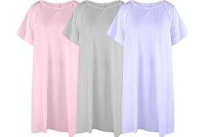 Ramede 3 Pieces Hospital Gown for Women Cotton Labor Delivery Gown for Hospital Maternity Pink Blue Grey