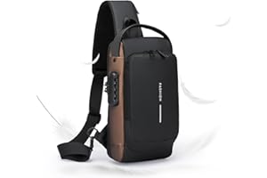 SQJTF Sling Bag for Men Crossbody Bag Men Mens Crossbody Bag Shoulder Bag for Men Pu Leather Anti-Theft Bag for Men