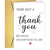 UUEFKTN Funny Thank You Card, Simple Thank You Card Appreciation Card for Coworker Boss Teacher Friend Doctor Nurse, Lovely Thankful Gift for Women Men