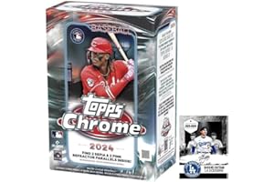 GENERIC NEW 2024 Topps CHROME Baseball Blaster Box, 2 Sepia and 2 Pink Refractor Parallels, 1 RayWave Parallel, Plus Shohei Custom Card