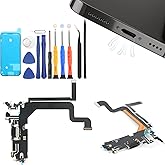 Dock Connector for iPhone 14 Pro Max Charging Port Flex Cable Replacement for iPhone 14 Pro Max USB Charger Dock Board Connector with Tools(Black)