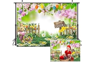 DUDAACVT 7x5ft Spring Easter Backdrop Easter Theme Photography Backdrop Easter Kids Adult Party Backdrop
