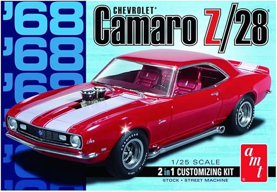 Amt 1968 Chevy Camaro Z 28 1 25 Scale Model Kit Automotive Amazon Com