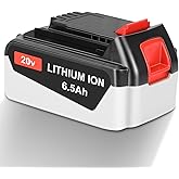 JYJZPB 6.5Ah Battery LB2X4020 Compatible for Black and Decker 20V Lithium Battery LB20 LBX20 LBX4020, for Black+Decker LBXR20 Battery Compatible for Black & Decker 20 Volt MAX Cordless Tools