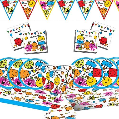 Mr Men Children's Birthday Party Kit for 8,16,24, or 32 (Party for 16)