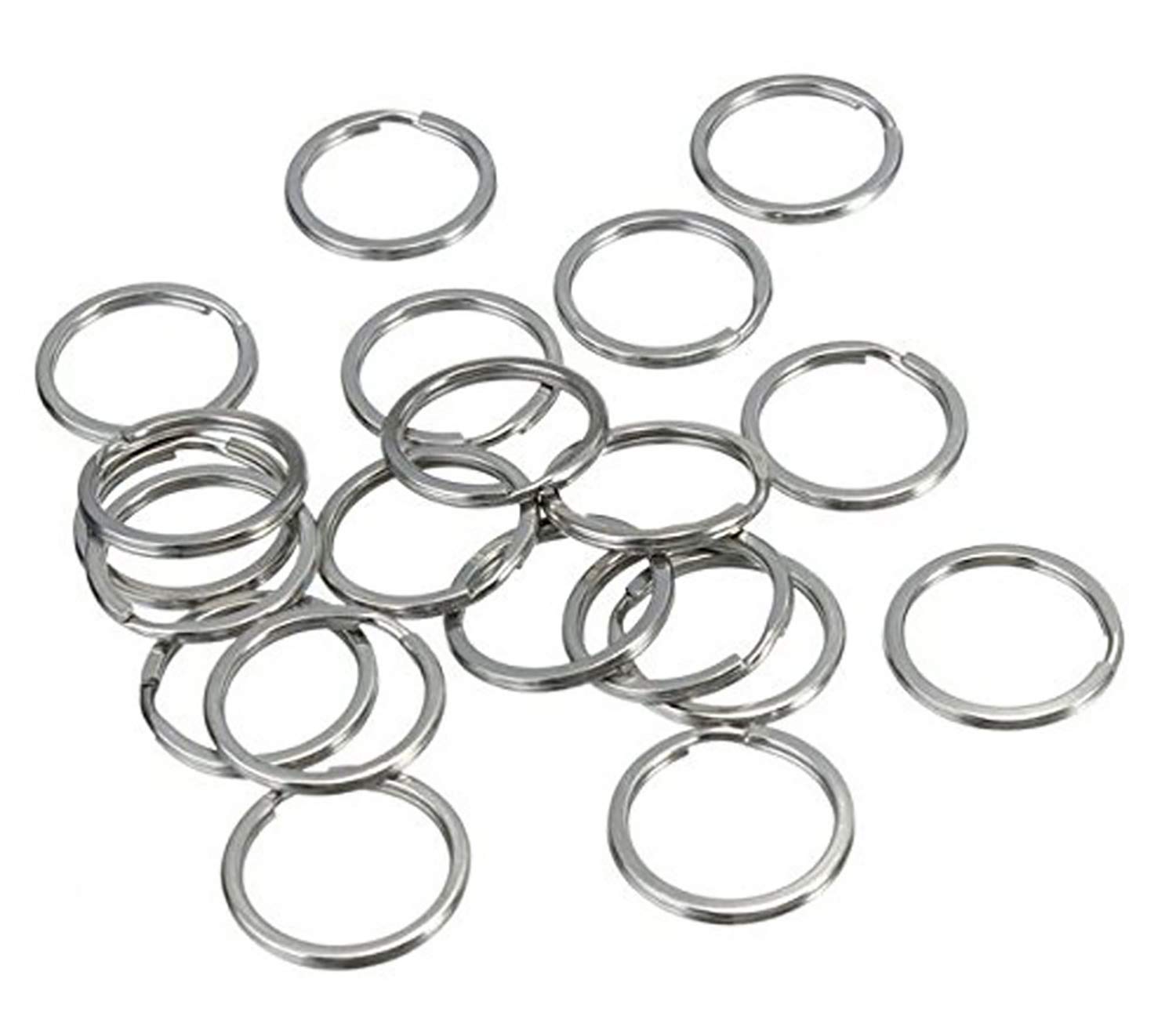 Flat Key Rings 100 Pieces 1 Inches Flat Key Rings Metal Keychain Rings