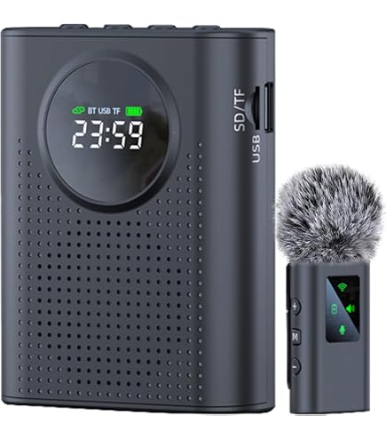 Amazon.com: ZERFUN S67 Voice Amplifier Wireless Microphone for