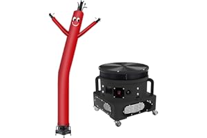 MOUNTO 20ft Air Inflatable Tube Guy Puppet Dancing Man with 1HP Blower Complete Set (Red)