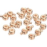 uxcell 20 Pcs Crimp Beads, 3.2mm Copper Spacer Beads Connectors Loose Beading Findings End Stopper for Earrings Necklaces Bracelets Pendant DIY Crafts, Rose Red