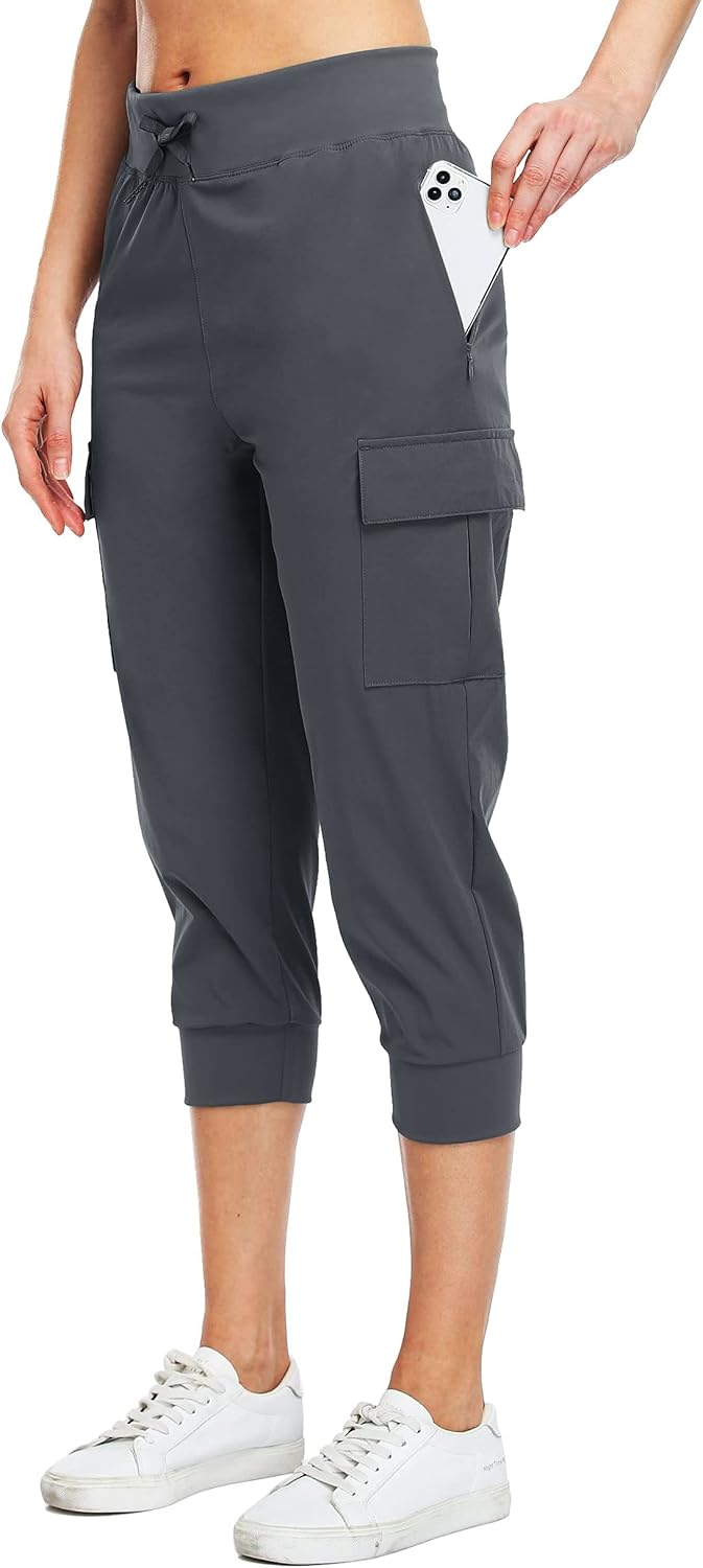 Willit Women's Cargo Hiking Capris Pants Lightweight Workout Outdoor Athletic Capris Water Resistant UPF 50+: Sports & Outdoors