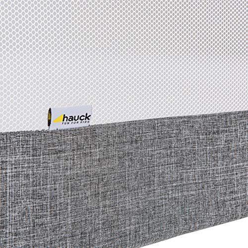 Hauck Sleep N Safe Plus XL Bed Guard for Toddler, 150 x 50 x 44 cm, Foldable Bed Rail for Travel 77 x 6 x 45 cm, Grey