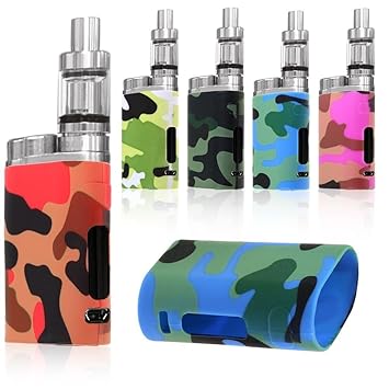 DIY-24H - Schutzhülle für Eleaf iStick Pico 75 W Akkuträger Camouflage Silikon Skin Hülle (Rot)