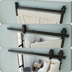 LTIYITL 5FT Bi-Folding Sliding Barn Door