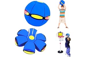 Magic Bouncing Ball, Children's Bouncing Ball, Magic Flying Saucer, Parent-Child Interaction, with 6 Light for Outdoor Games