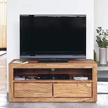 Riddhi Siddhi Home Decor Sheesham Wood Entertainment TV Unit for Living Room | Brown Finish