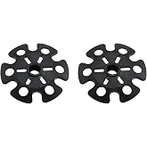 E-outstanding 2PCS Trekking Poles Snow Powder Sand Baskets Rubber Mud Ski Walking Stick Basket Cap Guard Replacement Hiking Accessory, Black