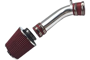 OBUYTO 3-Inch Cold Air Intake Kit + Filter Compatible for Infiniti FX35 G35 for Nissan 350Z 3.5L V6 2003-2006 Fits All Transmission Type (Red)