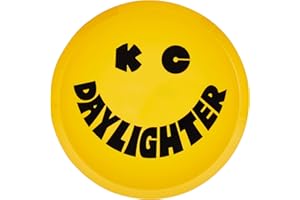 KC HiLiTES 5202 6" Round Yellow Plastic Light Cover w/ Black KC Daylighter Logo - Single Cover