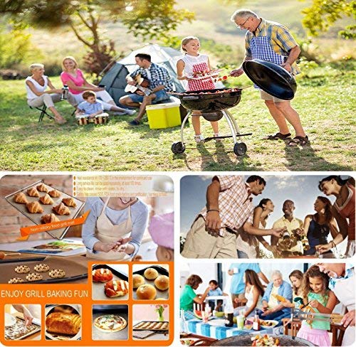YORLFE Non-Stick Heavy Duty Oven Liners(5-Piece Set)-Thick,Heat Resistant Fiberglass Mat-Easy to Clean-Reduce Spills, Stuck Foods and Clean Up-Kitchen Friendly Cooking Accessory,FDA Approved - Thumbnail 6